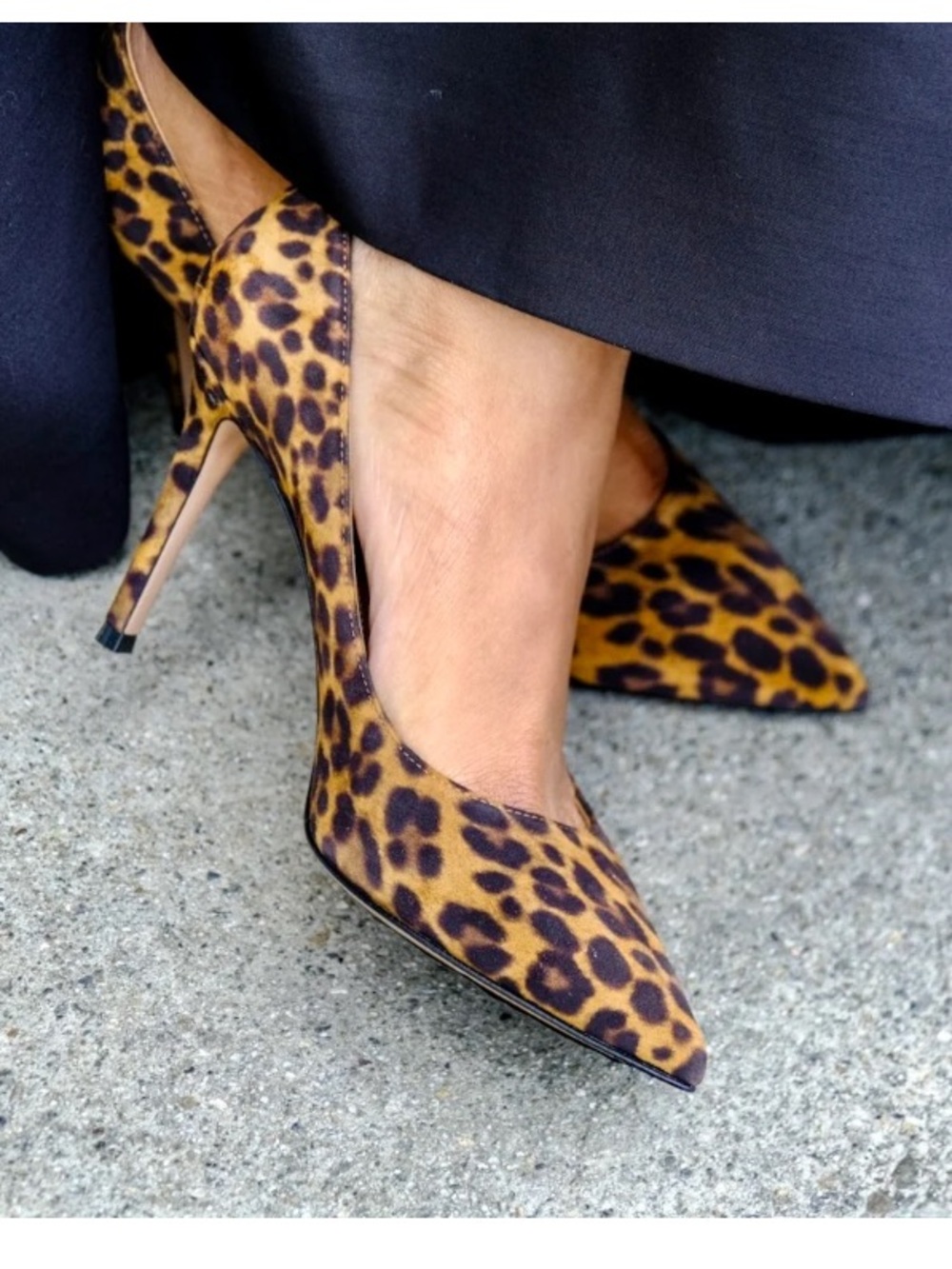 J. Crew Calf Hair Leopard Print Pointed-Toe Pumps